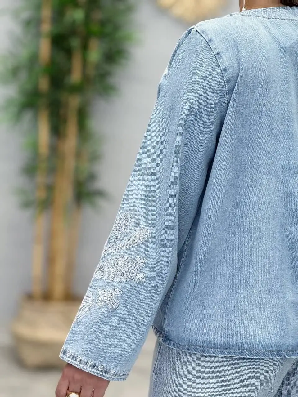 3415-جین وارداتی گلدوزی